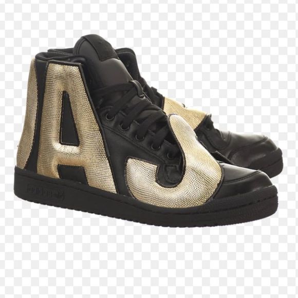 RARE ADIDAS Jeremy Scott x adidas Letters Black/Gold 14 NWOB - Picture 2 of 16